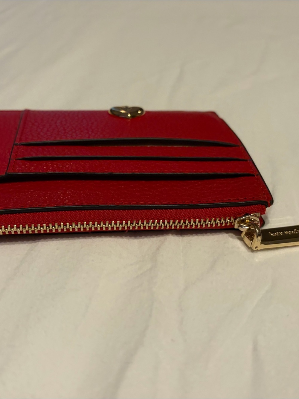❤️❤️Kate Spade Red Pebbled Leather Shoulder Bag with Matching Card Case❤️❤️ - Picture 7 of 9